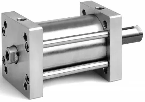 Cilindru compact inox dubla actiune magnetic cu tija bilaterala, ISO 21287