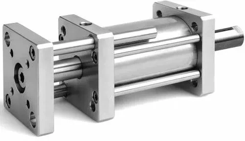 Cilindru compact inox dubla actiune magnetic anti-rotatie cu tija bilaterala, ISO 21287