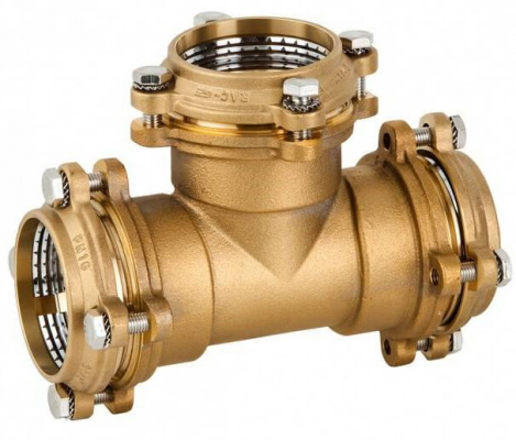 Conector RAG-GE tip T cu flansa pentru teava PE Ø 75 mm