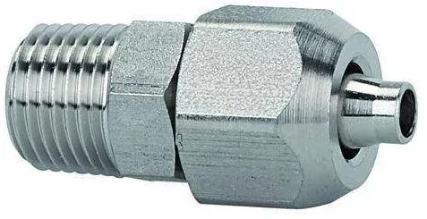Cuple dreapte push-on cu filet conic exterior, Inox 1.4404