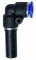Cupla L 90° push-in 16mm cu adaptor 16mm, POM/alama