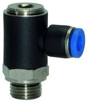 Cupla L banjo push-in, lunga, cu filet cilindric exterior si O-ring, seria standard