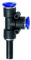 Cupla L-T push-in 8mm cu adaptor 12mm, POM/alama