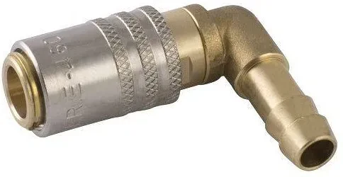 Cupla rapida cu supapa DN6 - L 90° si adaptor furtun