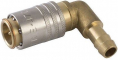 Cupla rapida cu supapa DN9 - L 90° si adaptor furtun