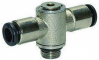 Cupla T banjo push-in cu filet cilindric exterior si O-Ring, seria click-clock, G 1/4&QUOT; - 6 mm