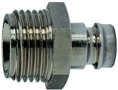 Cupla temperatura ridicata DN 6 push-in fara supapa inchidere - cu filet exterior