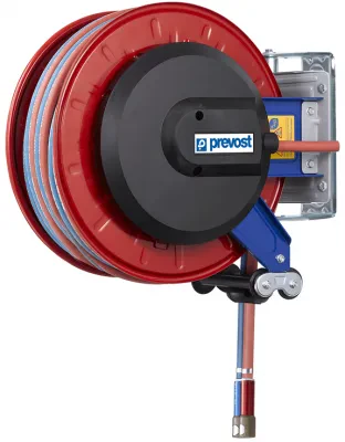 Derulator furtun dublu sudura - cuple siguranta ISOFLAM