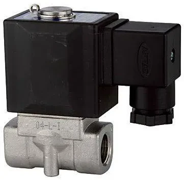 Electroventil 2/2, NO, pana la PN 20, max. 90°C, din inox