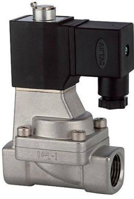 Electroventil 2/2 din Inox, NO, actionare pilotata, 24 V DC, G 3/4&QUOT;, PN 7
