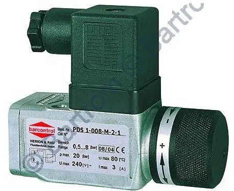 Presostat, contact schimbabil NO / NC, conector electric M 12 x 1