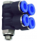 Ramificator L push-in cu 4 iesiri, filet cilindric exterior cu O-ring, standard, G 1/4&QUOT; - 6 mm