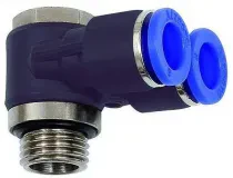 Ramificator Y push-in banjo, filet cilindric exterior cu O-ring, cap hexagonal, seria standard