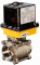 Robinet 2/2 cu bila, 3 piese, actuator electric 24V DC / AC
