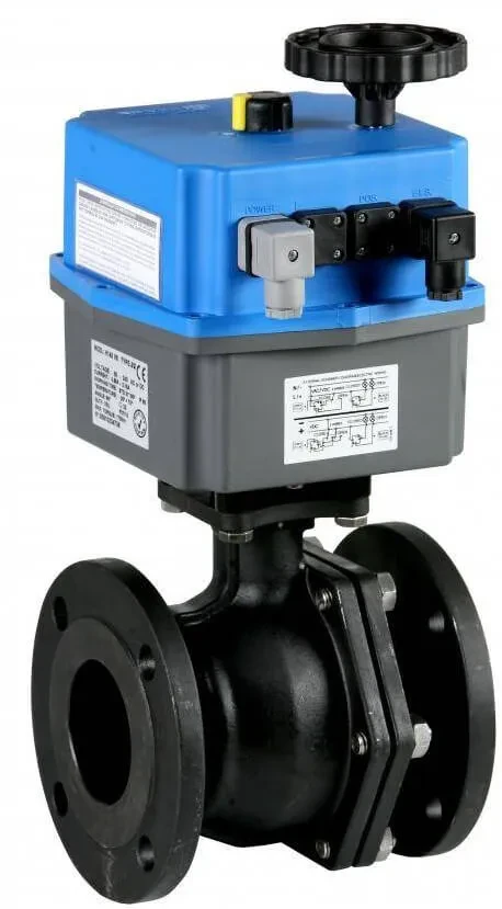 Robinet 2/2 cu bila, actuator electric 220V AC