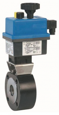 Robinet 2/2 cu bila, tip compact, actuator electric 220V AC