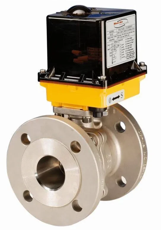 Robinet 2/2 cu bila, actuator electric 220V AC