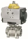 Robinet 2/2 cu bila, actuator pneumatic dubla actiune