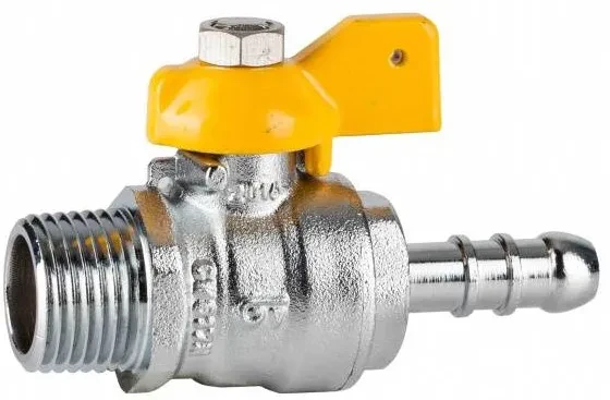 Robinet cu bila pentru gaz cu adaptor furtun si filet exterior