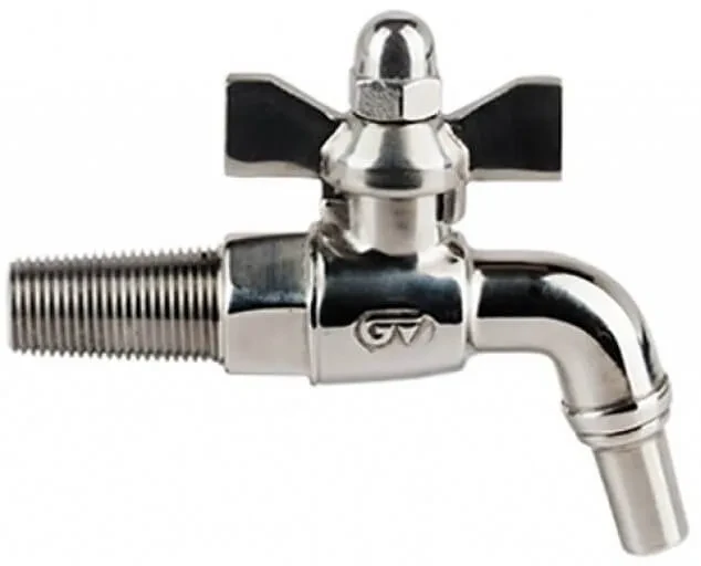 Robinet cu bila din inox pentru butoi, filet conic