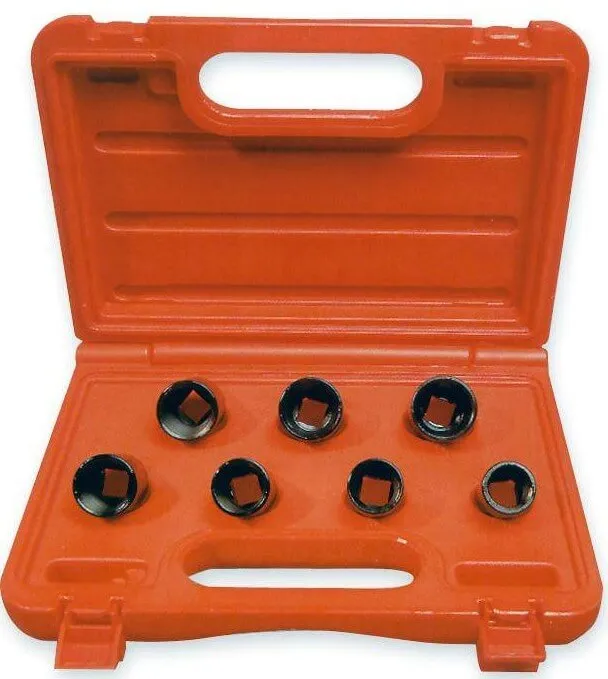 Set tubulare de impact 1/2&QUOT; pentru surub blocare roti - 7 piese