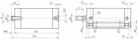 Cilindru compact dubla actiune magnetic, tija filet exterior, ISO 21287, piston 63 mm, cursa 90 mm