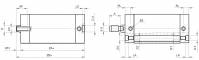 Cilindru compact simpla actiune magnetic - arc frontal, tija filet interior, ISO 21287