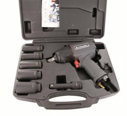 Set pistol pneumatic de insurubat cu impact 1/2 - 900Nm - 7500 rot/min