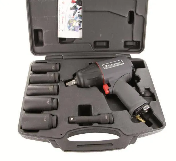 Set pistol pneumatic de insurubat cu impact 1/2 - 815Nm - 7000 rot/min