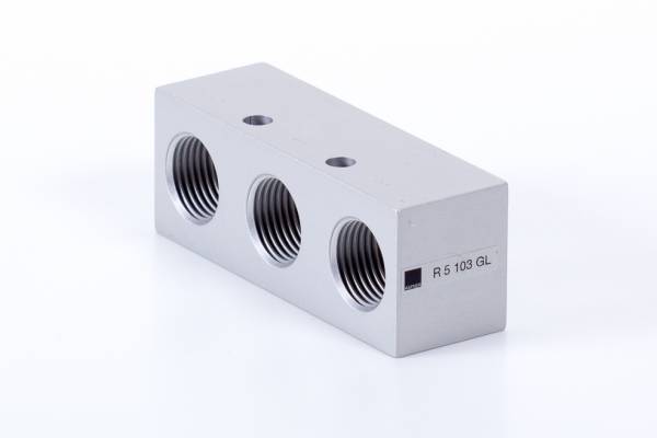 Placa capat - stanga, sistem modular de placi pentru distribuitoare 5/2 si 5/3, tip R-5-103 G