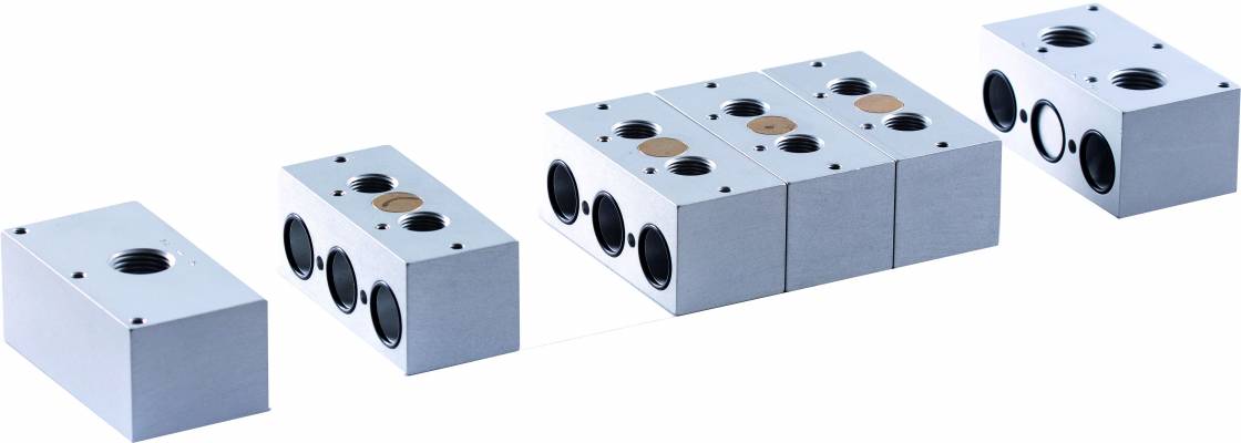 Pozitie individuala cu izolare distribuitor, sistem modular placi - distribuitoare 5/2 si 5/3