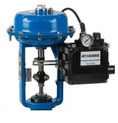 Pozitioner liniar electro-pneumatic cu senzori de capat