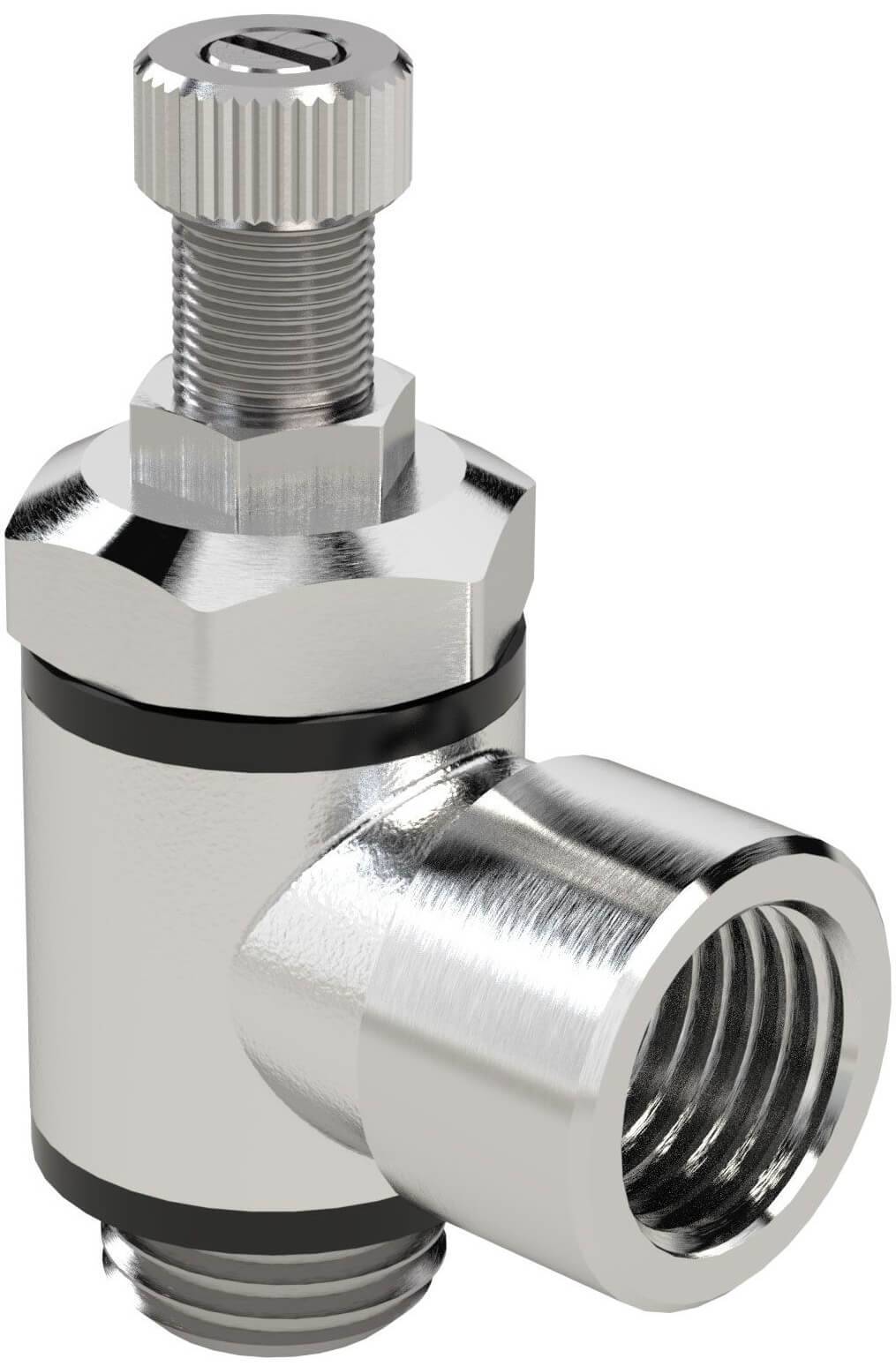 Drosel metalic bidirectional cu filet exterior / interior cilindric