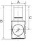 Regulator presiune cu manometru, G 1&QUOT;, 0,2 - 4 bar, 14200 l/min, seria Future