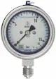 Manometru Inox - cu glicerina, atac radial - versiunea de siguranta cu perete deflector solid