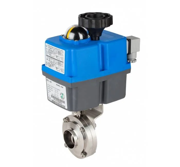 Robinet fluture sanitar, conex. sudabile., act. electric