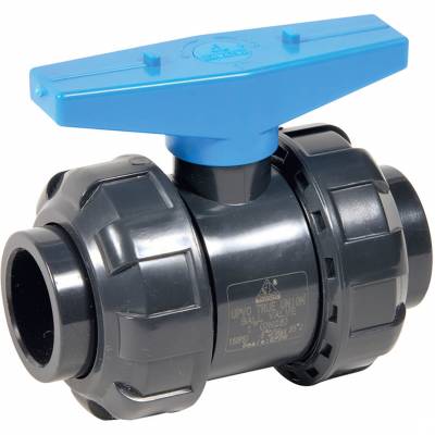 Robinet cu bila, conexiuni prin lipire, 75 mm, PVC-U, PN 10