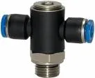 Ramificator T push-in cu filet cilindric exterior si O-ring, seria standard