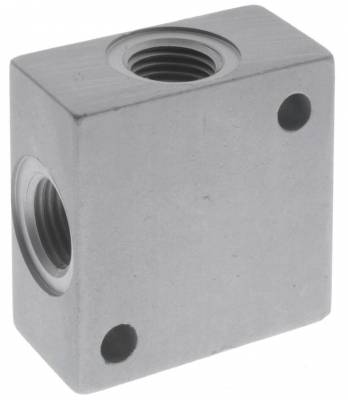 Ramificator cu 4 orificii in cruce, din aluminiu