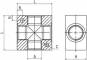 Ramificator cu 4 orificii in cruce, din aluminiu