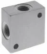 Ramificator cu 4 orificii in cruce, din aluminiu