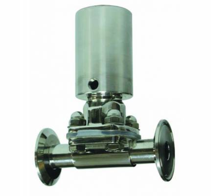 Robinet cu diafragma, actionat pneumatic, conex. sanitare