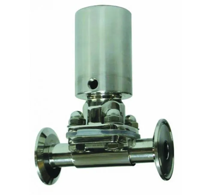 Robinet cu diafragma, actionat pneumatic, conex. sanitare