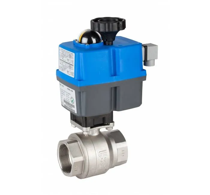 Robinet cu bila, 2 piese, filete int., act. electric