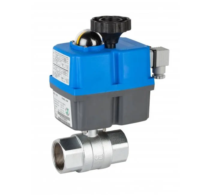 Robinet cu bila, 2 piese, filete int., act. electric