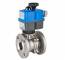 Robinet din inox cu bila, 2 piese, flanse PN 16, actuator electric, 3&QUOT;
