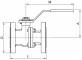 Robinet cu bila din inox, 2 piese, orificiu complet, 3/4&QUOT; (DN20), max. 180°C, flanse PN 40
