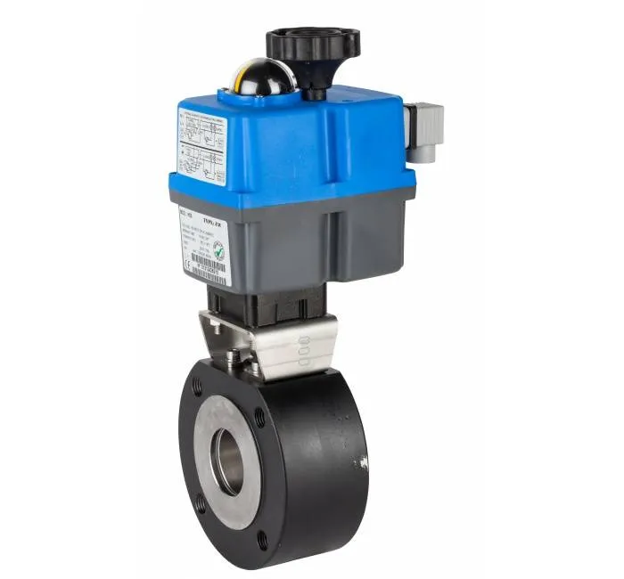 Robinet cu bila, tip wafer, flanse PN16, act. electric
