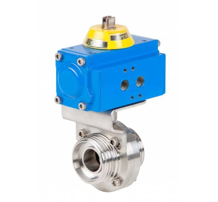 Robinet cu bila, 3 piese, act. pneumatic, filete ext.