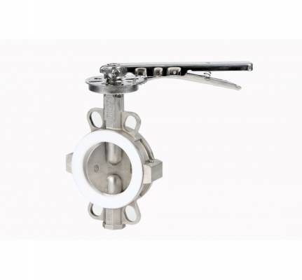 Robinet fluture tip wafer, inox si PTFE, 2&QUOT;, flanse ANSI 150 si PN 10/16